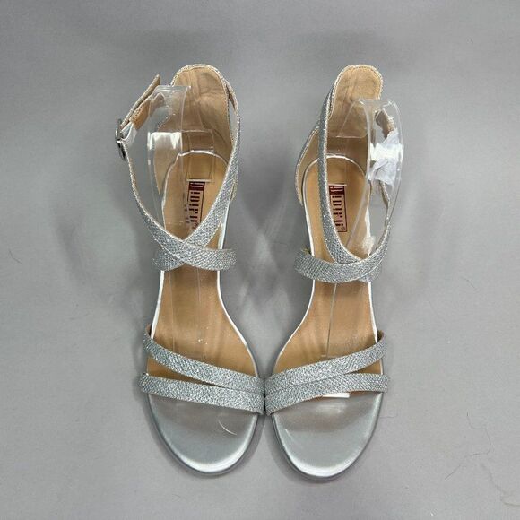 IDIFU Women's Size 8 3" Silver Sparkly‎ Evening Dress Heels - Picture 3 of 10